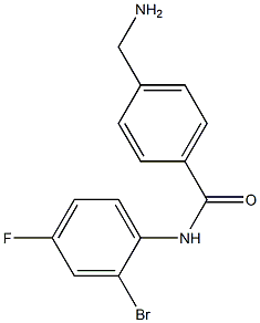 4-(aminomethyl)-N-(2-bromo-4-fluorophenyl)benzamide 구조식 이미지