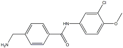 4-(aminomethyl)-N-(3-chloro-4-methoxyphenyl)benzamide 구조식 이미지