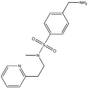 4-(aminomethyl)-N-methyl-N-[2-(pyridin-2-yl)ethyl]benzene-1-sulfonamide 구조식 이미지