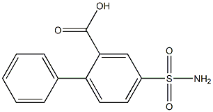 4-(aminosulfonyl)-1,1'-biphenyl-2-carboxylic acid 구조식 이미지