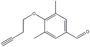 4-(but-3-yn-1-yloxy)-3,5-dimethylbenzaldehyde Structure