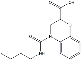 4-(butylcarbamoyl)-3,4-dihydro-2H-1,4-benzoxazine-2-carboxylic acid Structure