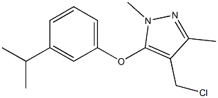 4-(chloromethyl)-1,3-dimethyl-5-[3-(propan-2-yl)phenoxy]-1H-pyrazole Structure