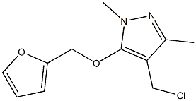 4-(chloromethyl)-5-(furan-2-ylmethoxy)-1,3-dimethyl-1H-pyrazole 구조식 이미지