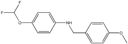 4-(difluoromethoxy)-N-[(4-methoxyphenyl)methyl]aniline 구조식 이미지