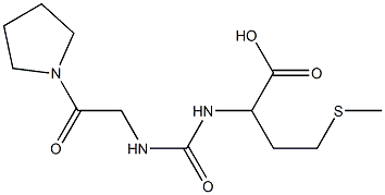 4-(methylsulfanyl)-2-({[2-oxo-2-(pyrrolidin-1-yl)ethyl]carbamoyl}amino)butanoic acid 구조식 이미지