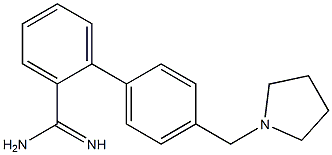 4'-(pyrrolidin-1-ylmethyl)-1,1'-biphenyl-2-carboximidamide 구조식 이미지