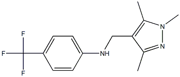4-(trifluoromethyl)-N-[(1,3,5-trimethyl-1H-pyrazol-4-yl)methyl]aniline Structure