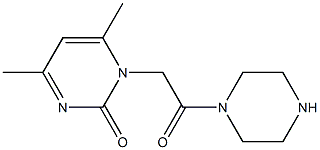 4,6-dimethyl-1-(2-oxo-2-piperazin-1-ylethyl)pyrimidin-2(1H)-one 구조식 이미지