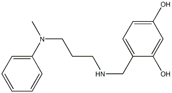 4-[({3-[methyl(phenyl)amino]propyl}amino)methyl]benzene-1,3-diol 구조식 이미지