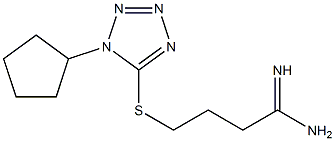 4-[(1-cyclopentyl-1H-1,2,3,4-tetrazol-5-yl)sulfanyl]butanimidamide 구조식 이미지