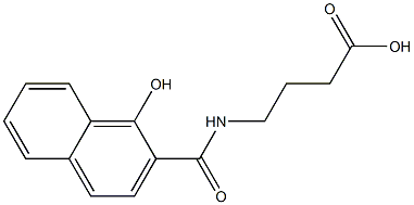 4-[(1-hydroxy-2-naphthoyl)amino]butanoic acid 구조식 이미지