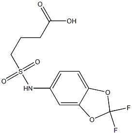 4-[(2,2-difluoro-2H-1,3-benzodioxol-5-yl)sulfamoyl]butanoic acid Structure