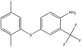 4-[(2,5-dimethylphenyl)sulfanyl]-2-(trifluoromethyl)aniline 구조식 이미지