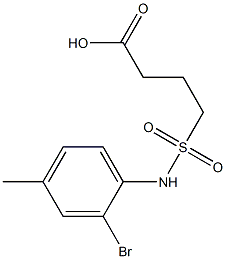 4-[(2-bromo-4-methylphenyl)sulfamoyl]butanoic acid Structure