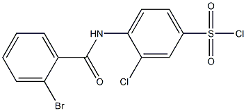 4-[(2-bromobenzene)amido]-3-chlorobenzene-1-sulfonyl chloride 구조식 이미지