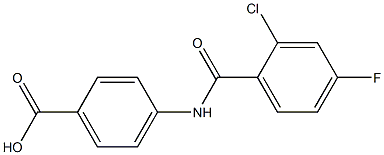4-[(2-chloro-4-fluorobenzoyl)amino]benzoic acid Structure