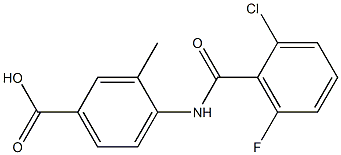 4-[(2-chloro-6-fluorobenzene)amido]-3-methylbenzoic acid Structure