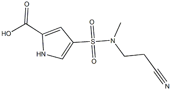 4-[(2-cyanoethyl)(methyl)sulfamoyl]-1H-pyrrole-2-carboxylic acid Structure