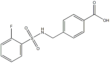 4-[(2-fluorobenzene)sulfonamidomethyl]benzoic acid 구조식 이미지