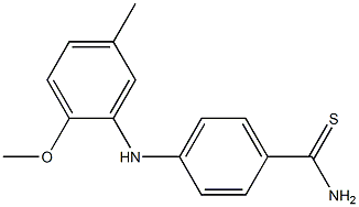 4-[(2-methoxy-5-methylphenyl)amino]benzene-1-carbothioamide 구조식 이미지