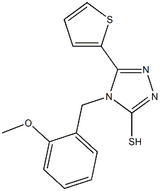 4-[(2-methoxyphenyl)methyl]-5-(thiophen-2-yl)-4H-1,2,4-triazole-3-thiol 구조식 이미지