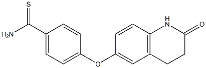 4-[(2-oxo-1,2,3,4-tetrahydroquinolin-6-yl)oxy]benzene-1-carbothioamide 구조식 이미지