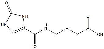 4-[(2-oxo-2,3-dihydro-1H-imidazol-4-yl)formamido]butanoic acid Structure