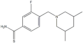4-[(3,5-dimethylpiperidin-1-yl)methyl]-3-fluorobenzene-1-carbothioamide 구조식 이미지