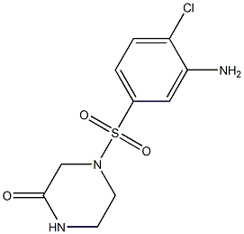 4-[(3-amino-4-chlorobenzene)sulfonyl]piperazin-2-one Structure
