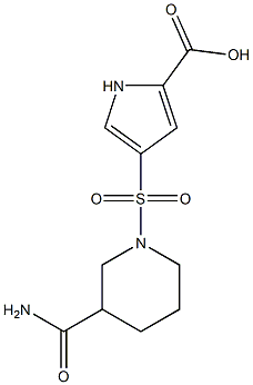 4-[(3-carbamoylpiperidine-1-)sulfonyl]-1H-pyrrole-2-carboxylic acid 구조식 이미지