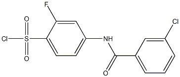 4-[(3-chlorobenzene)amido]-2-fluorobenzene-1-sulfonyl chloride Structure