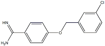 4-[(3-chlorobenzyl)oxy]benzenecarboximidamide 구조식 이미지