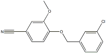 4-[(3-chlorophenyl)methoxy]-3-methoxybenzonitrile 구조식 이미지