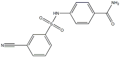 4-[(3-cyanobenzene)sulfonamido]benzamide Structure