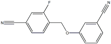 4-[(3-cyanophenoxy)methyl]-3-fluorobenzonitrile Structure