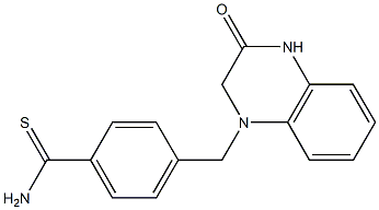 4-[(3-oxo-1,2,3,4-tetrahydroquinoxalin-1-yl)methyl]benzene-1-carbothioamide 구조식 이미지