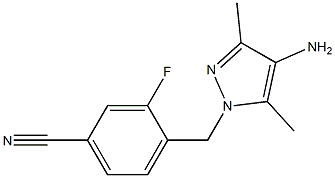 4-[(4-amino-3,5-dimethyl-1H-pyrazol-1-yl)methyl]-3-fluorobenzonitrile Structure