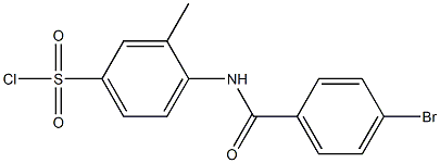 4-[(4-bromobenzene)amido]-3-methylbenzene-1-sulfonyl chloride Structure