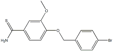 4-[(4-bromophenyl)methoxy]-3-methoxybenzene-1-carbothioamide 구조식 이미지