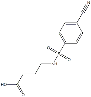 4-[(4-cyanobenzene)sulfonamido]butanoic acid Structure
