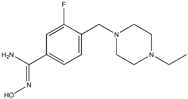 4-[(4-ethylpiperazin-1-yl)methyl]-3-fluoro-N'-hydroxybenzenecarboximidamide 구조식 이미지