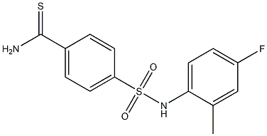 4-[(4-fluoro-2-methylphenyl)sulfamoyl]benzene-1-carbothioamide 구조식 이미지