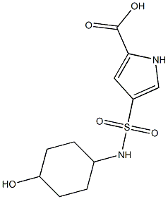 4-[(4-hydroxycyclohexyl)sulfamoyl]-1H-pyrrole-2-carboxylic acid 구조식 이미지