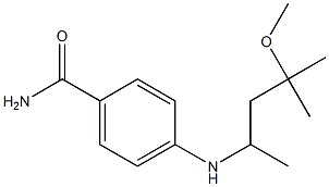 4-[(4-methoxy-4-methylpentan-2-yl)amino]benzamide 구조식 이미지