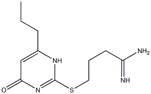 4-[(4-oxo-6-propyl-1,4-dihydropyrimidin-2-yl)sulfanyl]butanimidamide 구조식 이미지