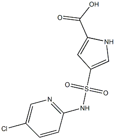 4-[(5-chloropyridin-2-yl)sulfamoyl]-1H-pyrrole-2-carboxylic acid 구조식 이미지
