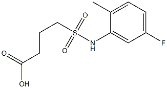 4-[(5-fluoro-2-methylphenyl)sulfamoyl]butanoic acid Structure