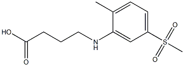 4-[(5-methanesulfonyl-2-methylphenyl)amino]butanoic acid Structure