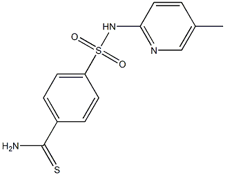4-[(5-methylpyridin-2-yl)sulfamoyl]benzene-1-carbothioamide Structure